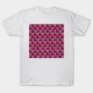 Red clover checkerboard T-Shirt